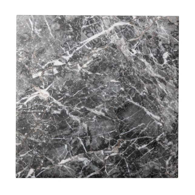 Dull grey marble look ceramic tile (Front)