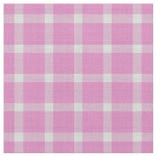 Dull Pink Checkered Plaid Fabric