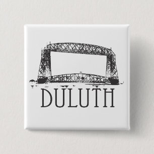 Duluth Aerial Lift Bridge 2 Inch Square Button