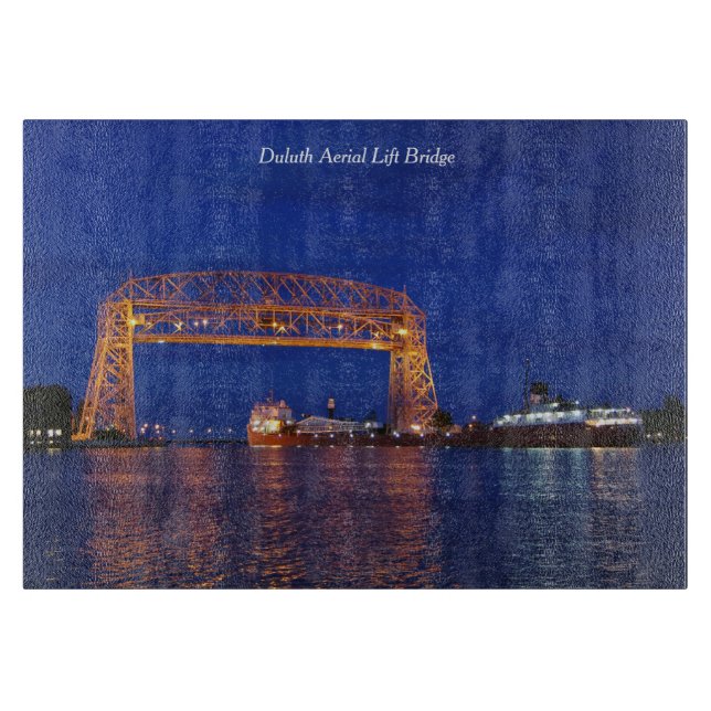 Duluth Aerial Lift Bridge & John G. Munson Cutting Board (Front)