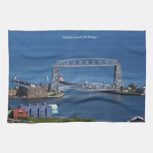 Duluth Aerial Lift Bridge kitchen towel (Horizontal)