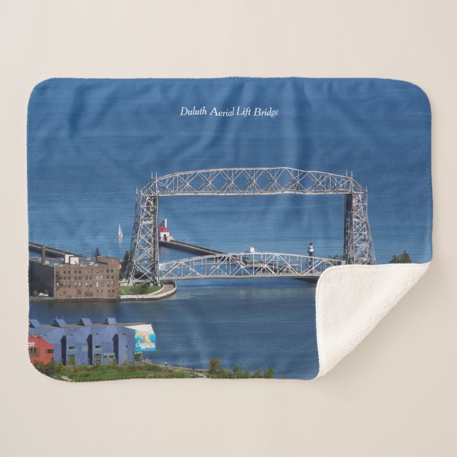 Duluth Aerial Lift Bridge sherpa blanket (Front (Horizontal))