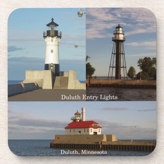 Duluth Entry Lights set of 6 plastic coasters (Front)
