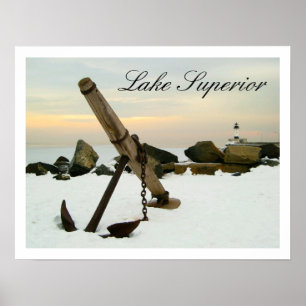 Duluth Harbour Anchor Lake Superior Poster
