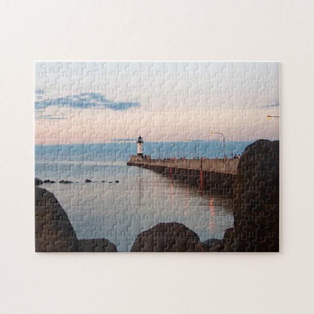 Duluth Harbour North Pier Light jigsaw puzzle (Horizontal)
