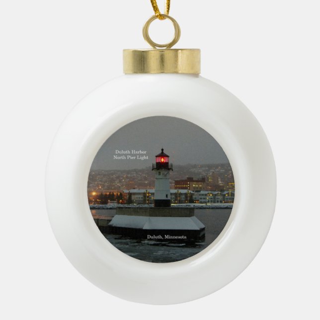Duluth Harbour North Pier Light ornament (Front)