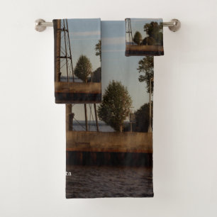 Duluth Harbour South Pier Inner Light towel set