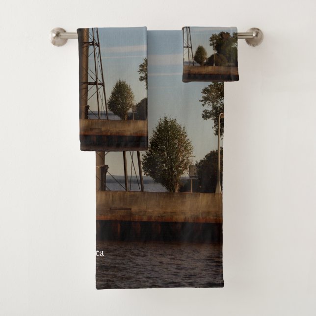 Duluth Harbour South Pier Inner Light towel set (Insitu)
