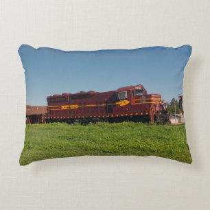 Duluth Mesabi Iron Range locomotive 312 Accent Pillow