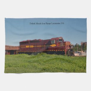 Duluth Mesabi Iron Range Locomotive 316 Kitchen Towel