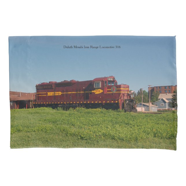Duluth Mesabi Iron Range Locomotive 316 Pillowcase (Front)