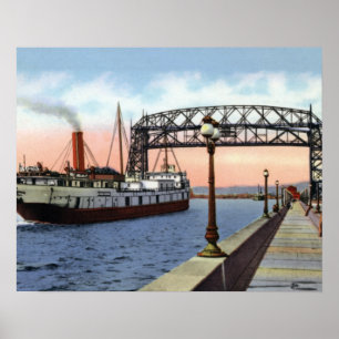 Duluth Minnesota Lift Bridge Great Lakes Poster