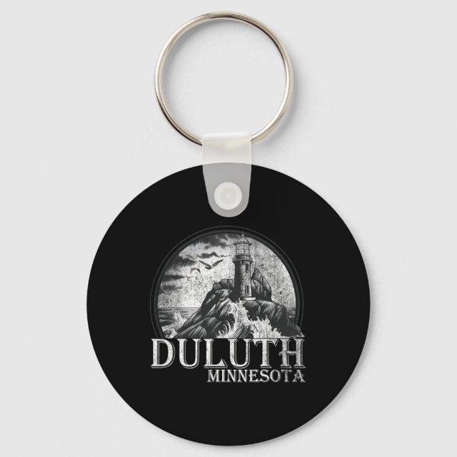 Duluth Minnesota Mn Outdoors  Keychain (Front)