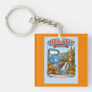 Duluth Minnesota Souvenir Keychain–Lake Superior Keychain
