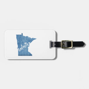 Duluth Minnesota Wood Grain Luggage Tag