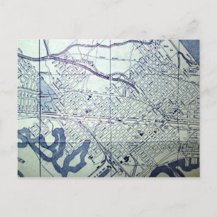 Duluth, MN Vintage Map Postcard