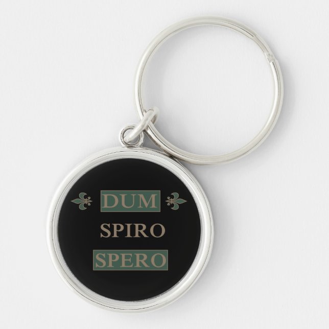 dum spiro spero, latin phrase keychain (Front)