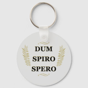 dum spiro spero, latin phrase keychain
