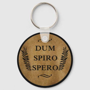dum spiro spero, latin phrase keychain