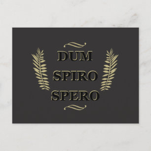 Dum spiro spero postcard