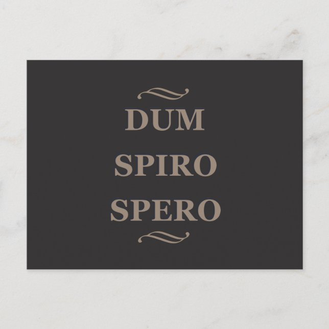 Dum spiro spero postcard (Front)