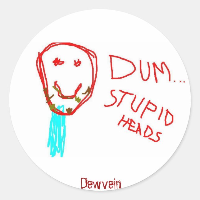 Dum...Têtes Stupides Dewvein Sticker (Devant)