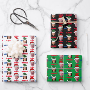 Dumb And Dumber Haris and Biden Vote For Trump Wrapping Paper Sheet