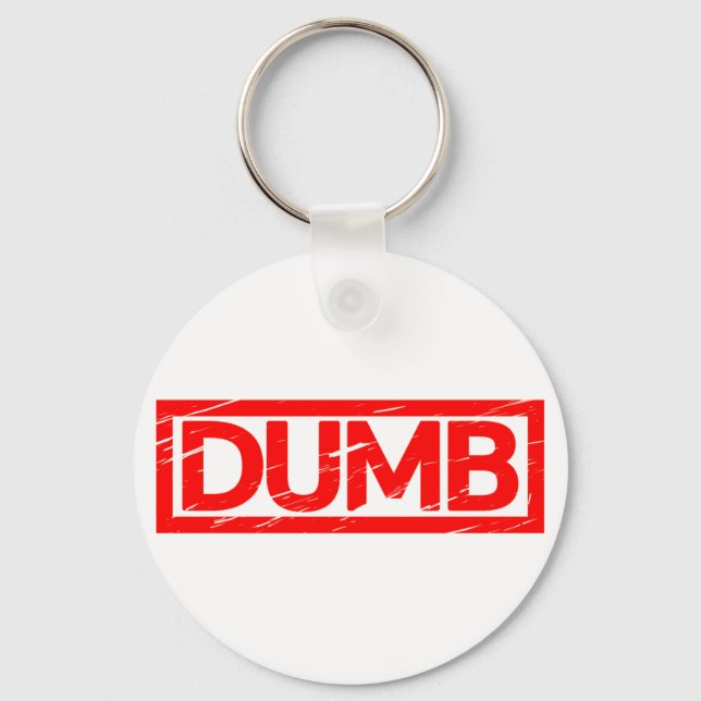 Dumb Stamp Keychain (Front)