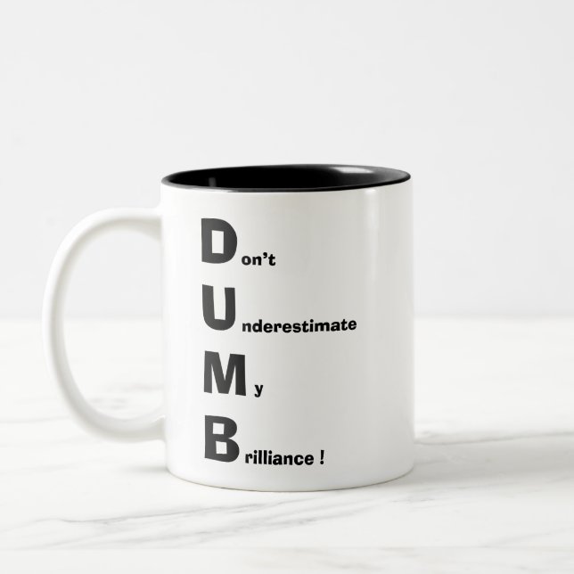 DUMB Two-Tone COFFEE MUG (Left)
