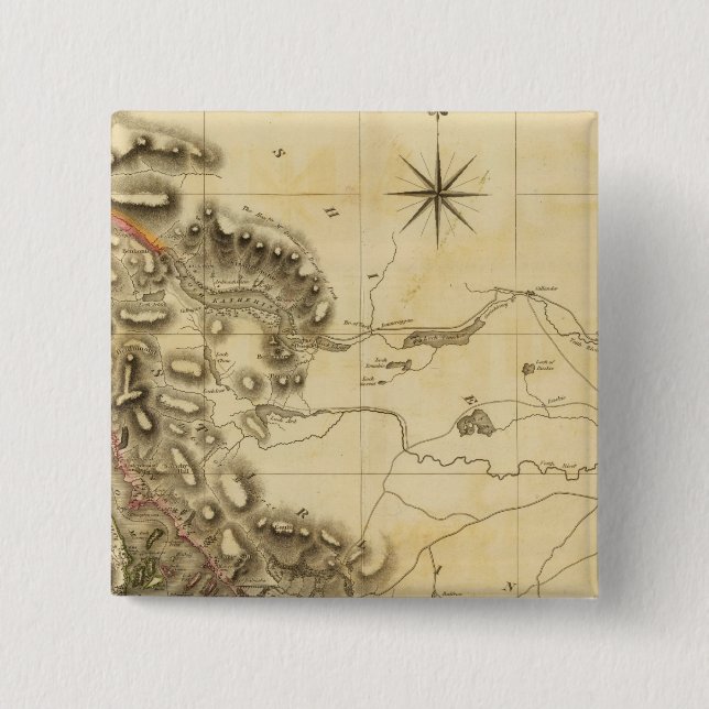 Dumbartonshire 2 Inch Square Button (Front)