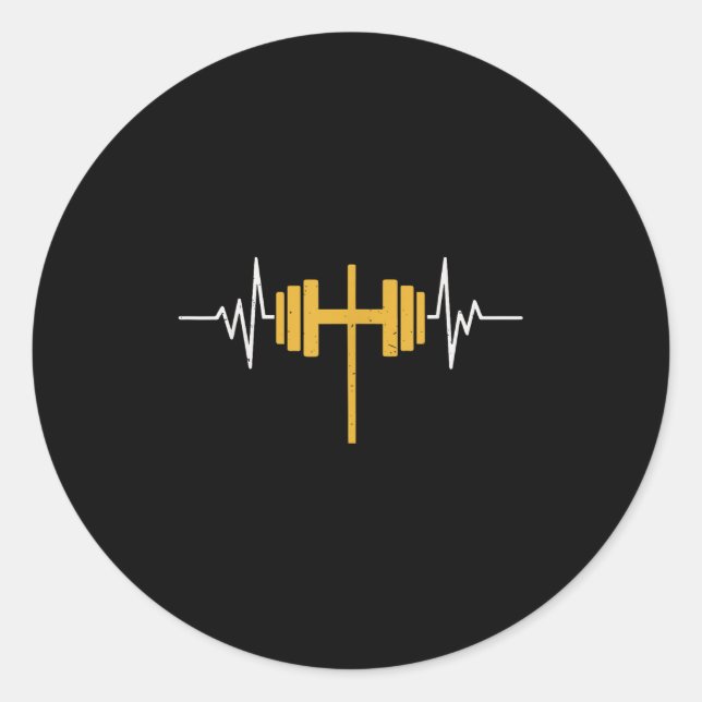 Dumbbell Cross-shirt Funny Christian Workout Gym J Classic Round Sticker (Front)