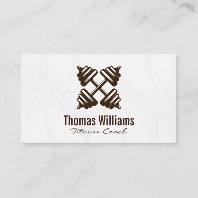 Dumbbell Illustrations | Fitness Business Card (Front)