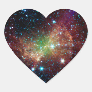 Dumbbell Nebula Infrared Space Heart Sticker