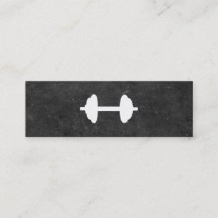 Dumbbell Personal Trainer (slate) Mini Business Card