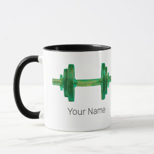 Dumbbell Retro Bodybuilder Gym Fitness Or Coach Mug