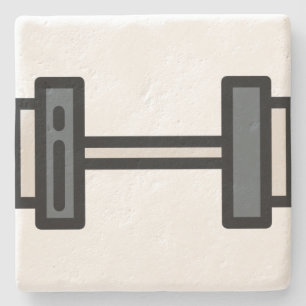 dumbbell stone coaster