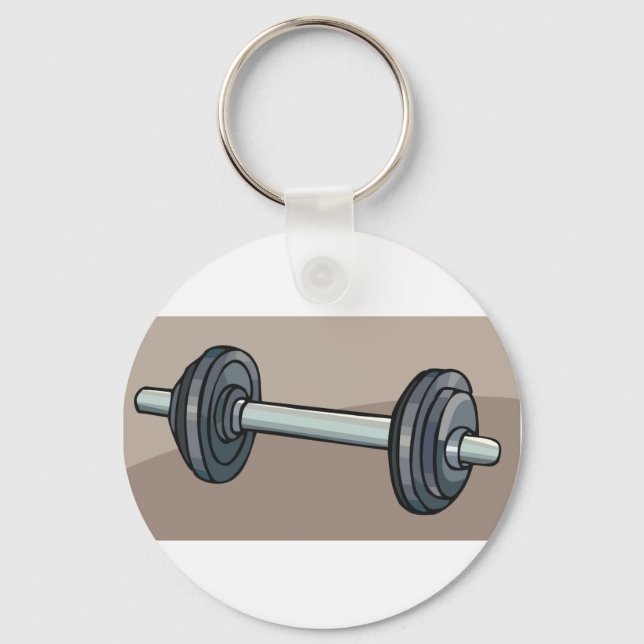 Dumbbell Weight Keychain (Front)