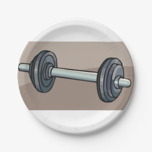 Dumbbell Weight Paper Plate