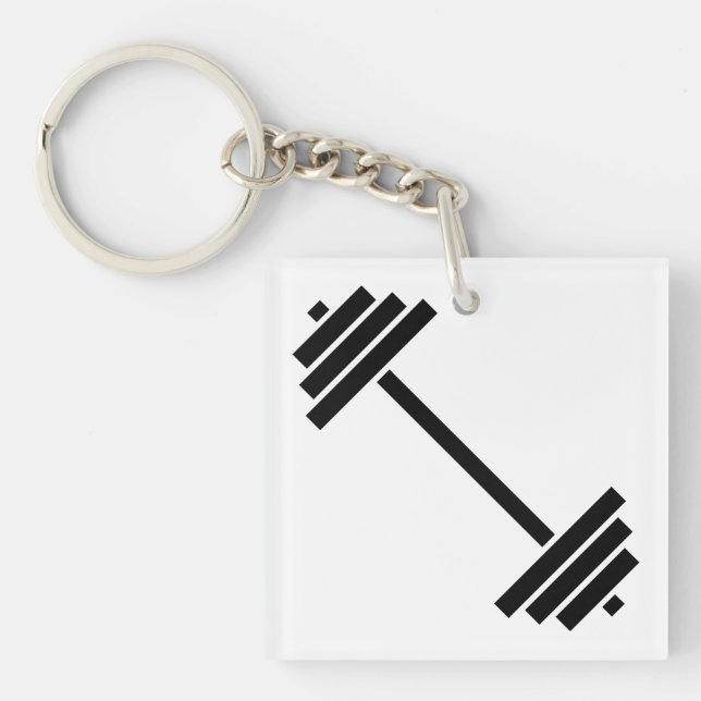 Dumbbells Keychain (Front)