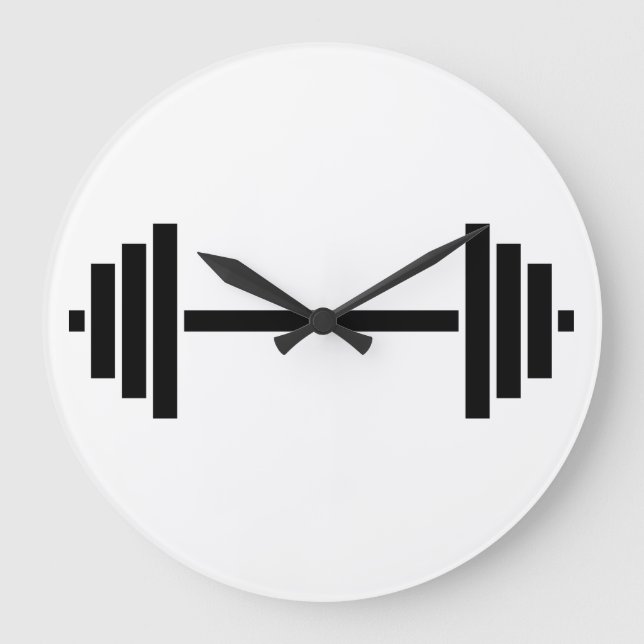 Dumbbells Large Clock (Front)