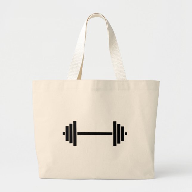 Dumbbells Large Tote Bag (Front)