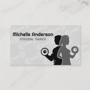 Dumbbells   People Working Out Business Card