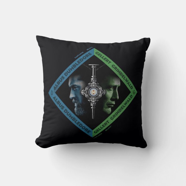 Dumbledore & Grindlewald Blood Troth Graphic Throw Pillow (Front)
