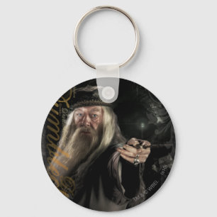 Dumbledore Script Logo Keychain