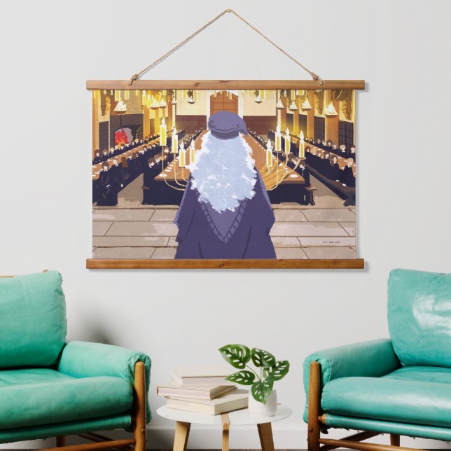 Dumbledore Speaking in the Hogwarts Great Hall Hanging Tapestry (Living Room)