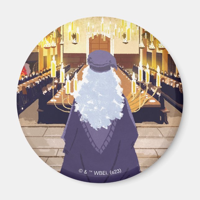 Dumbledore Speaking in the Hogwarts Great Hall Magnet (Front)