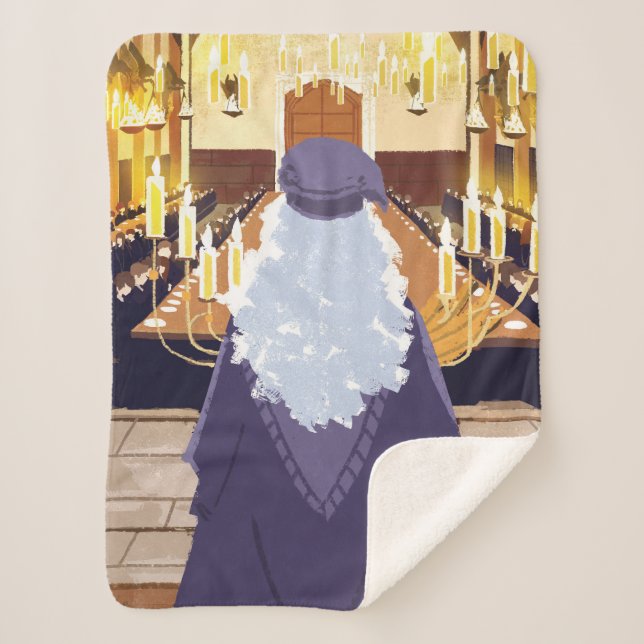 Dumbledore Speaking in the Hogwarts Great Hall Sherpa Blanket (Front)