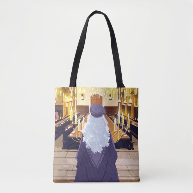 Dumbledore Speaking in the Hogwarts Great Hall Tote Bag (Front)