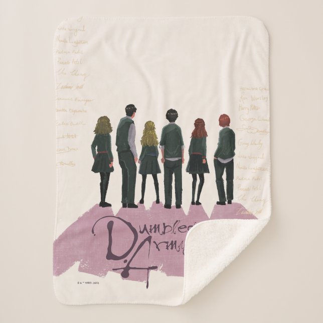 Dumbledore's Army Illustration Sherpa Blanket (Front)