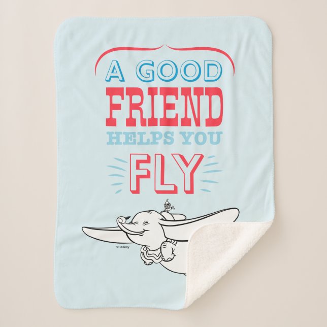 Dumbo | A Good Friend Helps You Fly Sherpa Blanket (Front)